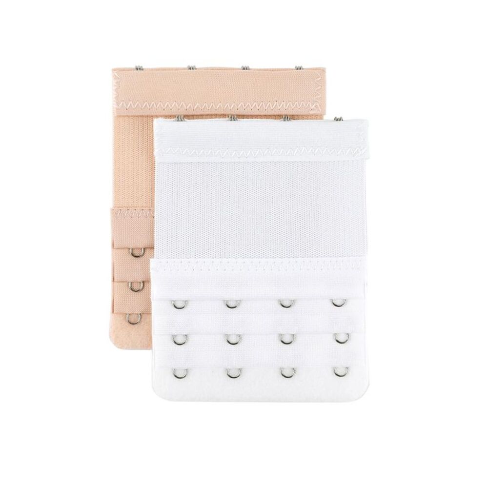 2pcs Bra Strap Extenders Set 3 Rows Elastic Bra Hook Extensions 4-hooks